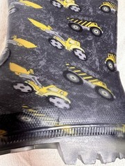 Toddler Construction Print Rain Boots, Size 1, New, Never Used