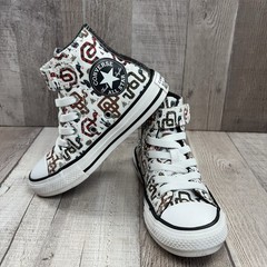 Converse Chuck Taylor All Star Snake PS Kids Size 11 High Easy On Sneakers White