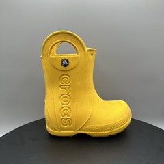 Crocs Handle It Rainboots Rubber Pull On Kids’ 8 Yellow