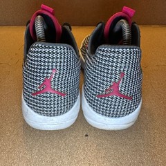 Jordan Eclipse Black White Pink Woven Kids Sneakers 724356-017 Size 8Y