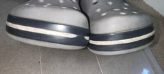 Crocs Bayaband Clogs Gray & Blue Juniors Size J2