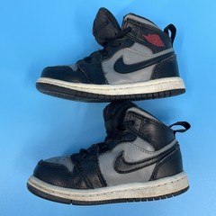 Jordan 1 Mid Shadow 2.0 Black Grey Toddler Sneakers 640735-096 Size 7C