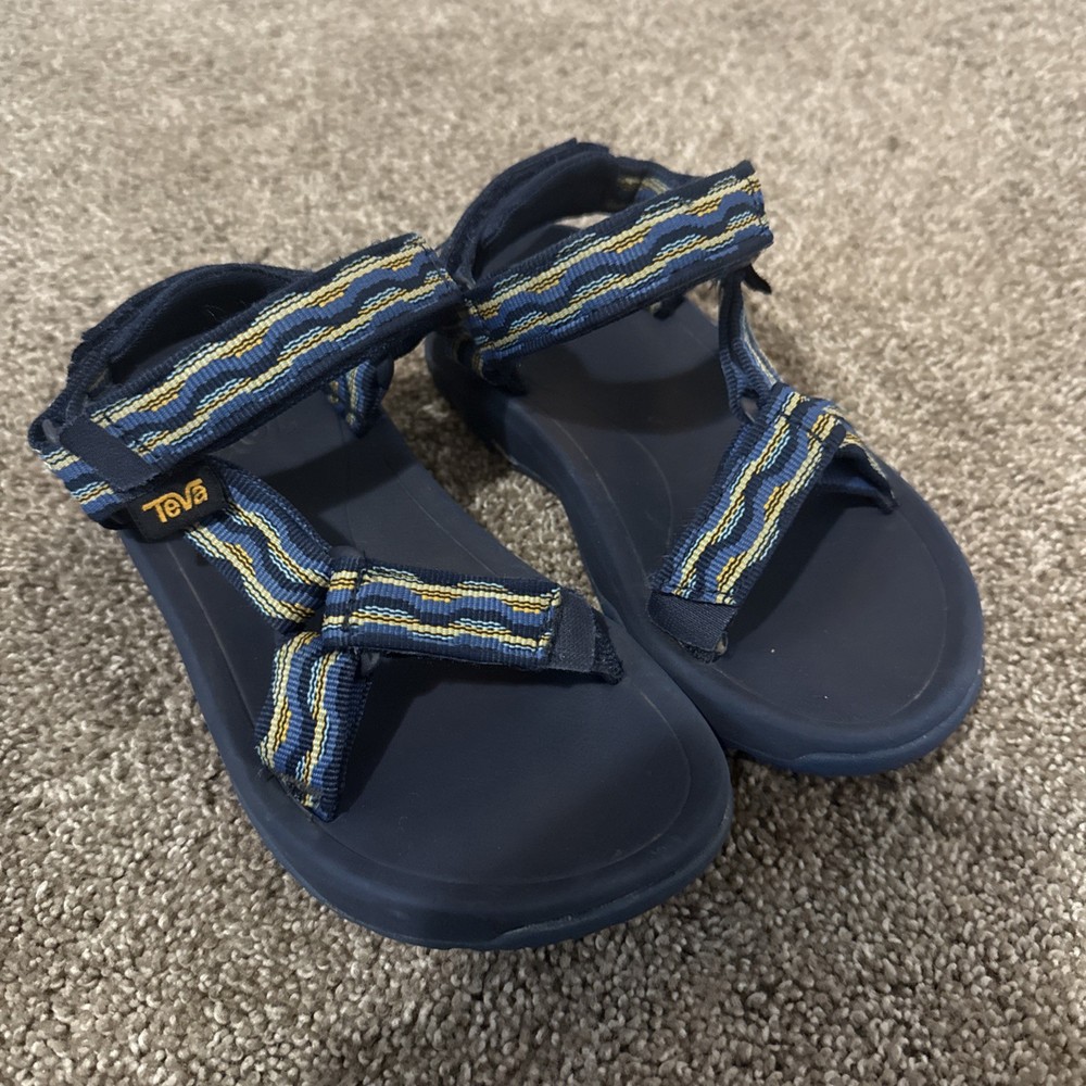 TEVA Kids Strappy Sandals Blue US 11 Hook & Loop Great condition