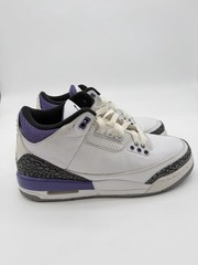 Nike Air Jordan 3 Retro Dark Iris DM0967-105 Youth Size 7Y White Purple Sneakers