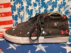 Under Armour Kickit2 Paint Splatter Size 5.5Y Black Shoes 1301970-001