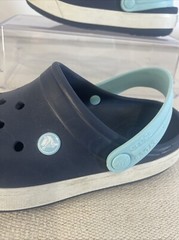 CROCS Crocband II Sandal Kids 3 Blue Clog Slip On Boys Girls Shoes J3