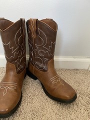Kid’s Brown Two Tone Cowboy Boots Size 3