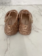 Mini Melissa +Campana Zig Zag Jelly Flats Little Girl Toddler sz 7 Rose Gold