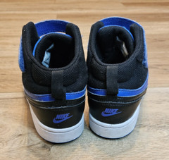 Nike mid court borough hook n loop boys youth Kid’s black/blue size 3 cd7783-404