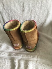 Ugg Australia Classic Short Chestnut Brown Suede Winter Boots SN 1006063KSize 4Y