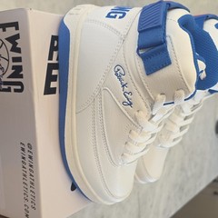 Ewing Athletics 33 Orion Strap White Royal Orange High Top Kids Sneaker 1