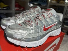 Size 6Y – Nike P-6000 (GS) Metallic Silver/Gym Red (HV5064 002) No Lid