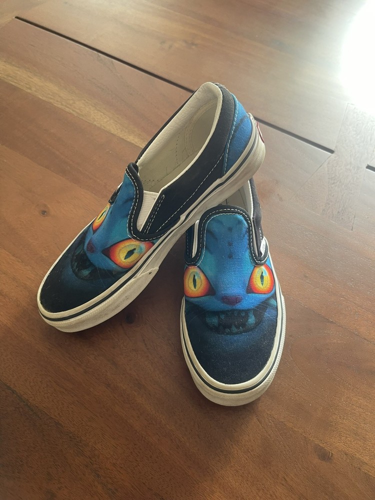 KPop Demon Hunters x Vans Derpy Tiger Kids Classic Slip-On Shoes Size 3