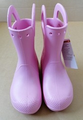 BNWT CROCS HANDLE IT RAIN BOOTS KIDS PINK US SIZE 13 PRODUCT CODE 12803-612
