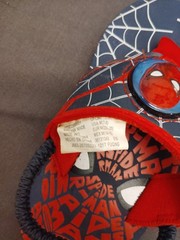 Marvel Spider-Man red blue kids flip-flops with elastic back strap (Z-223)