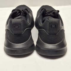 Under Armour Essential Youth 6Y Running Shoes Triple Black Athletic Sneaker