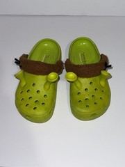 Crocs x Dream Works Shrek Classic Clogs Youth Size 5 / W 7 Lime Green Ears Shoe