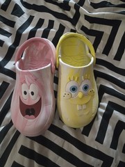 Nickelodeon SpongeBob & Patrick Unisex Kids Clog Pink Yellow US Size 3