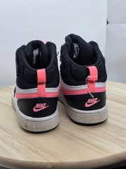 Youth Size 2Y – Nike Court Borough Mid 2 Black Pink Sunset Pulse CD7783-005 Girl