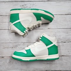 Sz 5.5Y(Wo 7) NIKE Dunk High GS Phantom Sail Stadium Green DB2179 002 No Lid