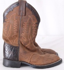 Tony Lama TX 703 Elephant Print Round toe Cowboy Western Boots Shoes Kids 12.5 D