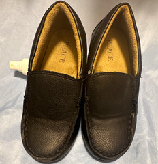 The Children’s Place PLACE Black Loafer Dress Shoes Slip-On Non-Marking Sz 10