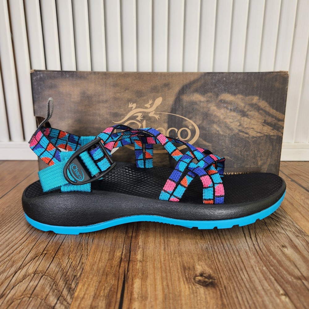 Chaco ZX/1 Ecotread Kids Sz 6 M Break Teal Hiking Beach Strappy Sandals J180264