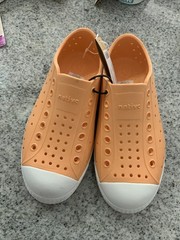 Native Toddler Kids Size C13 Jefferson Slip-On Shoes Orange Rubber