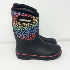 BOGS Youth Classic II Boot – Rainbow Stars Size 5 Waterproof Handles