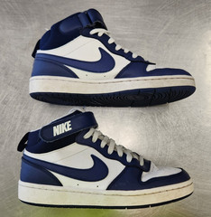 Size 5.5 (GS) – Nike Court Borough 2 Mid White Signal Blue CD7782-107
