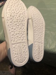 Ground Up Disney Lilo Stitch Silver And Blue Glitter Slip On Shoes Youth Size 5