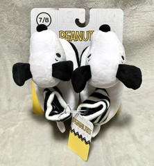 NEW Peanuts SNOOPY Kids‘ 3D Figural Plush Slip-On Sock-Top Slippers Size 7/8