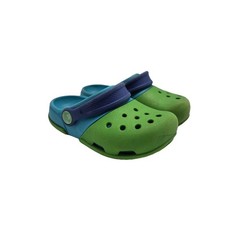 Crocs Electro II Clogs Little Kids US C9 Green Blue Comfort Slip On Casual Shoes