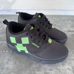 Heelys Pro 20 Minecraft Black Skate Shoes With Wheels Size Youth 1 Worn Once