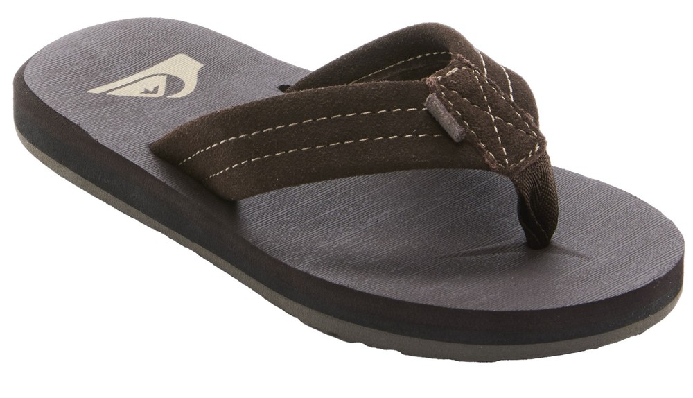 Quiksilver Boy’s Carver Suede Core Sandal – Dark Brown – New