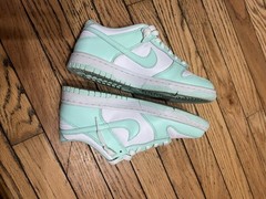 Nike Dunk Low GS Kids Sneakers Size 5Y Mint Foam White Green, FZ3534-100