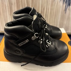 TIMBERLAND Field Boot Black Full Grain Leather Mid Lace Sz 10 Toddler