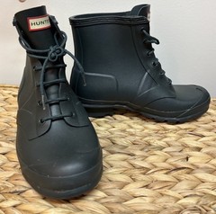 Hunter Original Blue Thurloe Rain Boot Kids Youth Sz 3B 4G Waterproof Lace Up