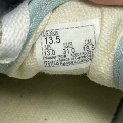 Kids Vans Old Skool Suede Mint Green White Stripe Lace Up Sneakers Size 13.5