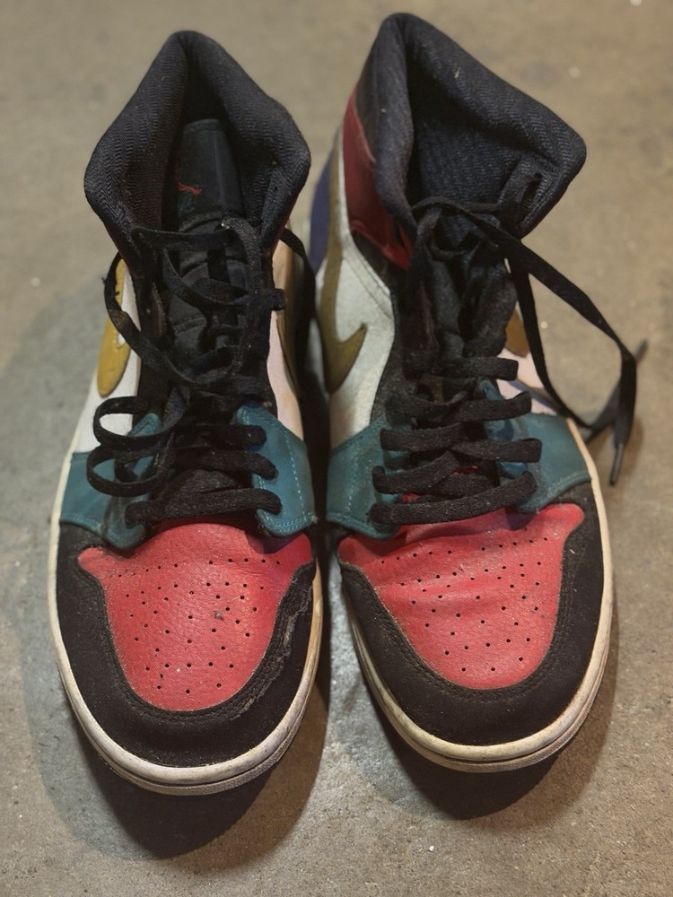 Jordan Air Jordan High Top Multicolor Athletic Shoes Kids US Size 13 Leather