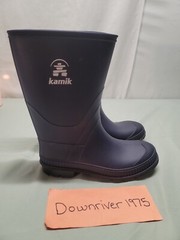 Kamik Pull On Rain Chore Fishing Boots Blue Kid’s Size 6