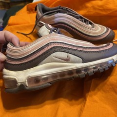 Nike Air Max 97 Pink Mocha Brown Sneakers, Size 5Y 921522-200