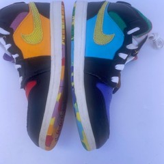 Nike Air Jordan 1 Mid SS GS Black Multi-color ‚Championships‘ FD1319 007 Sz 3Y