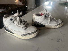 Nike Air Jordan 3 III Size 2.5y Youth Shoes White/Cement, DM0966-100 Reimagined