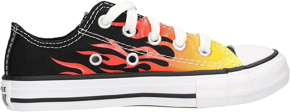 Converse Chuck Taylor All Star OX Kids‘ Textile Low Top Flame Shoes Size 1.5