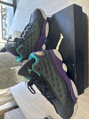 2012 Nike Air Jordan Retro 13 „Violet Teal“ Black Youth Basketball Shoes Size 3Y