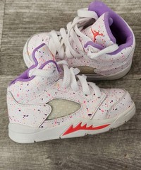 Nike Air Jordan 5 Retro SE Easter Laser Crimson Splatter Size 6C CT1700-100