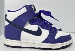 Size 6 Y- Nike Dunk High Electro Purple Midnight Navy