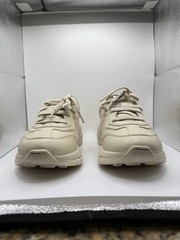Gucci Beige Rainbow Star Lace-Up Low Top Athletic Sneaker 666054 size 32