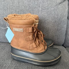 London Fog Cheshire Snow Boots Ankle High Insulated Faux Fur Toddler 11 NWOB